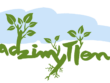 Logo akcji sadzimy tlen - napis i grafiki drzew z napisu